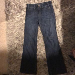 Flare jean with welt pockets, size 0